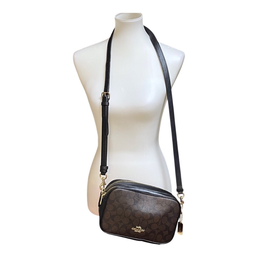 New Condition COACH Jess Crossbody Shoulder Bag F68168 Brown and Black Leather